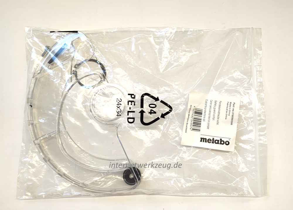 Metabo KGS 216 und KS 18 LTX Pendelschutzhaube  mit Feder, Sicherungsring, Anschlagpuffer, für  Typennr. der Säge: 619000000